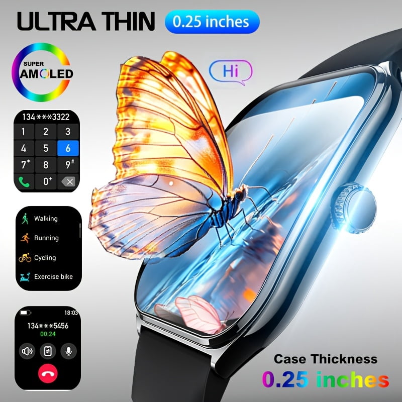 The Latest Ultra-Thin Smart Watch, 1. 96 Inches Large Screen, Support for Answering The Phone, a Variety of Sports Modes, Alloy Body, High Resolution, Simple Fashion Classic