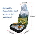 thumbnail image 4 of Vsdgher Mountain Daisy Meadow Automotive Seat Covers for Cars Trucks and SUVs – Car Seat Covers for Truck Seat Protectors Set of 2, 4 of 7