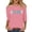 Pink, variant on Vintage T Shirts For Women Crew Neck 3/4 Length Sleeve 1976 Graphic Print Pullover Casual Comfy Tops (XL, Pink)