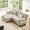 Light Coffee, variant on Cloud Couch Sectional Sofa for Living Room, Chenille 2 Seater Sofa with 2 Lumbar Pillows and 2 Throw Pillows, Upholstered Wide Arm Sofa with Convertible Ottoman (Light Coffee)