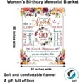 thumbnail image 2 of LHSHID 90th Birthday Gifts for Women 90th Birthday Gift Ideas Mom Birthday Gifts Happy 90th Birthday Decorations for Her Wife Sister Soft Throw Blanket 60"x80", 2 of 6