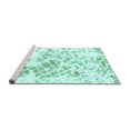 thumbnail image 2 of Ahgly Company Machine Washable Indoor Rectangle Abstract Turquoise Blue Modern Area Rugs, 8' x 10', 2 of 4