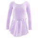 thumbnail image 1 of Conjunto de falda de tul y leotardo con volantes para niñas pequeñas: vestido de baile de manga larga para gimnasia, 1 of 6