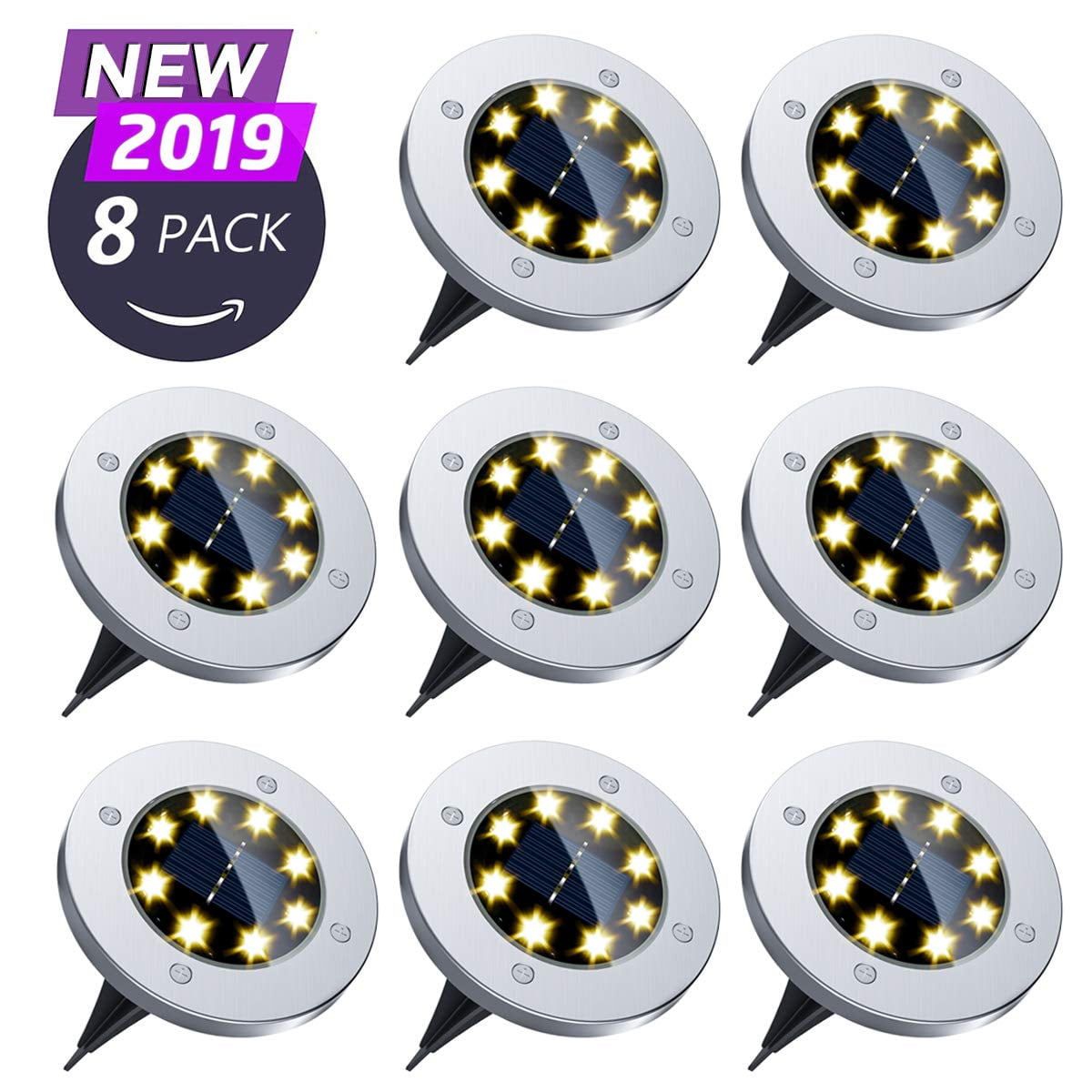 solar disk led lights set of 4 solar disk led lights set of 4