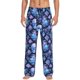 thumbnail image 1 of Balery Skull blue crystal flower Pantalones de pijama para hombre, pijama ultraligero, pantalón de descanso-Large, 1 of 6