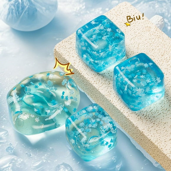 ABPWLY Summer Refreshing Ice Block Squeezing and Decompression Soft Rubber Toy Elastic Stretching Squeezing Ice Block Toy Cool Touch Dispelling Summer Heat Clearance Children Toys Canada Days