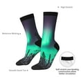 thumbnail image 4 of KLL Northern Lights 2 Print Cool Socks Men's Women's Crew Socks Funny Crazy Novelty Stockings, 4 of 6
