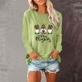 thumbnail image 2 of Holiday Time T-Shirts Femmes Drôle Xmas Graphique Col Rond Chandails en Molleton Léger Chandail Tops Tunique Décontractée Manches Longues Blouse 02-Rose TTTG, 2 of 5