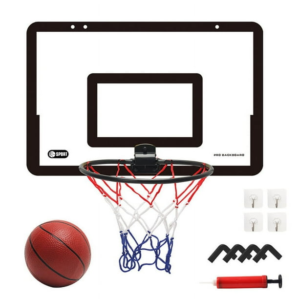Juego de Mini Aro de Baloncesto para Interiores para NiñOs Juego de Mini Aro de Baloncesto Ajustable Regalos de Juguete de Baloncesto para NiñOs Adolescentes Negro
