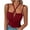 Wine, variant on qolati Womens Halter Tank Tops Spaghetti Strap Adjustable Ribbed Going Out Tops 2025 Summer Fashion Backless Shirts Sleeveless Tunic Tops Y2k Clothes