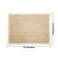 thumbnail image 3 of Btomtd Jute Linen Weaving Placemats Lace Printable Insulating Pads Western Style Table Decor Mats Table Place Mats for Household, A, 3 of 6