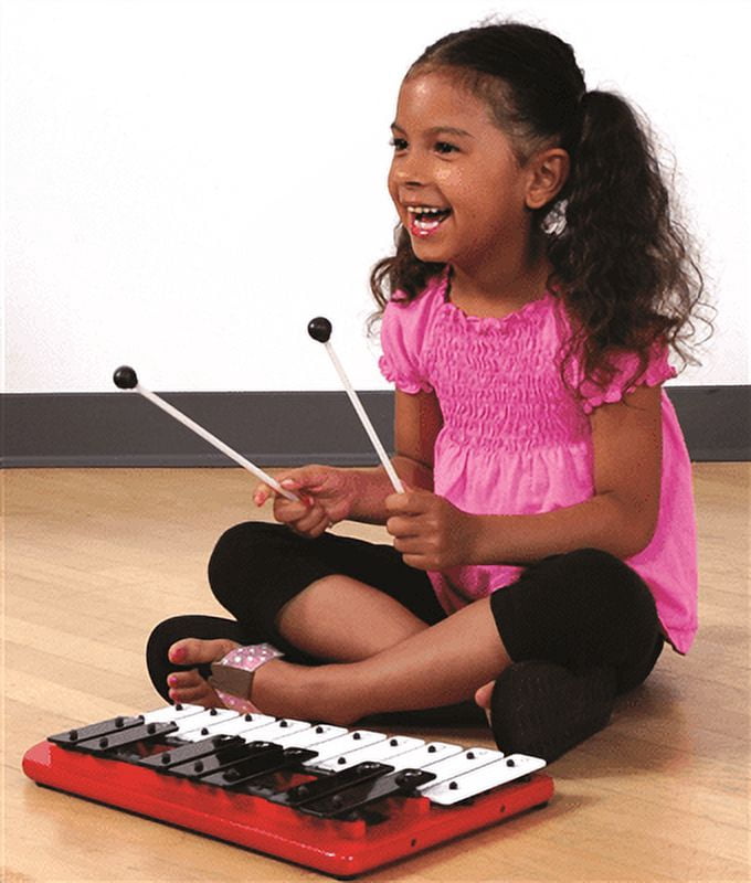 Basic Beat 17-Note Chromatic Glockenspiel, White, 1 Pack