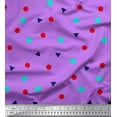 thumbnail image 1 of Soimoi Satin Silk Fabric Square,Dot & Triangle Geometric Print Fabric by The Yard 42 Inch Wide, 1 of 1