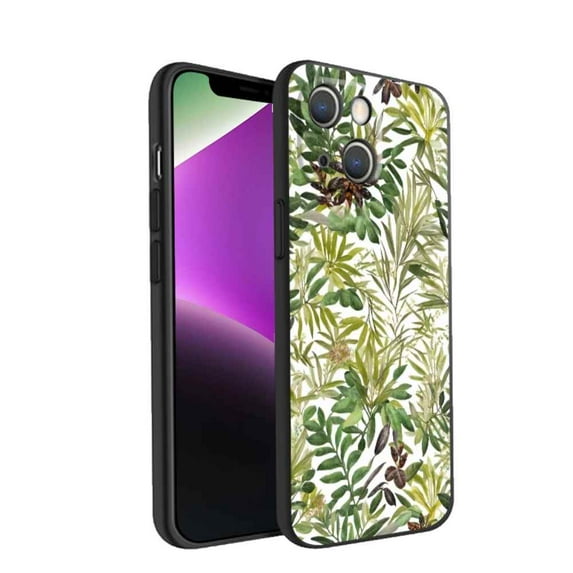 Botanical-magical-forest-nature-2 Phone Case, Degined for iPhone 14 Plus Case Men Women, Flexible Silicone Shockproof Case for iPhone 14 Plus