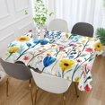 thumbnail image 2 of Yayeee Tablecloths 54" x 54" Rectangle Wrinkle Resistant Party Table Cover, Blue Wildflower Pattern, 2 of 8