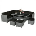 thumbnail image 3 of Patiojoy 7-Piece Wicker Patio Furniture Set Outdoor Rattan Sofa Set Conversation Couch Set Black, 3 of 10