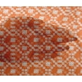 thumbnail image 4 of oneOone Viscose Chiffon Orange Fabric Geometric Bandhani Craft Projects Decor Fabric Printed By The Yard 42 Inch Wide, 4 of 4
