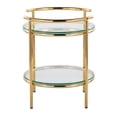 thumbnail image 2 of Lumisource Rhonda Contemporary/Glam Side Table in Gold Metal and Clear Glass, 2 of 7