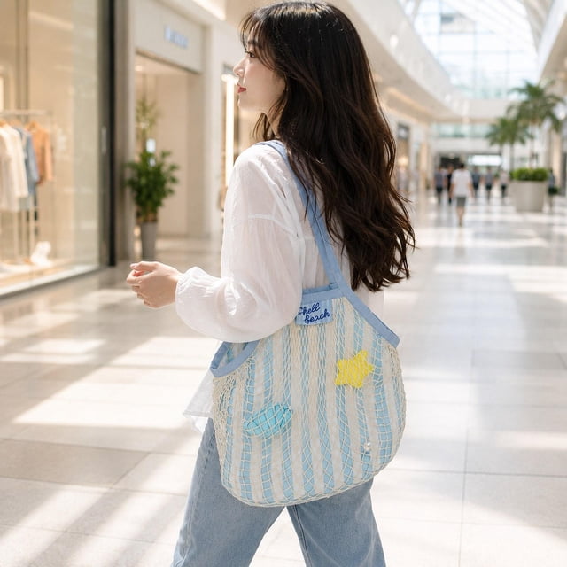 Bolso tote grande para mujer, bolso hombro informal para ir , picnic, trabajo, piscina o playa.