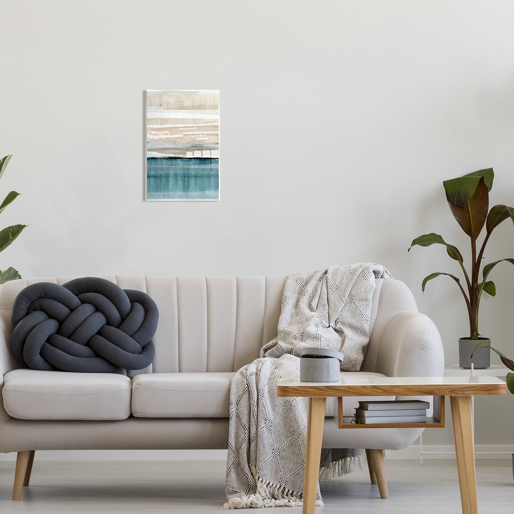 Stupell Industries Abstract Ocean Landscape Abstract Painting Unframed Art Print Wall Art, 10 x 15