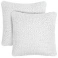 thumbnail image 6 of PAVILIA Fluffy White Throw Pillow Covers, Decorative Accent Pillow Cases for Bed Sofa Couch, Soft Faux Fur Cushion Cover, Square Sherpa Pillowcases, Home Room Decor, White, 20x20 Set of 2, 6 of 8
