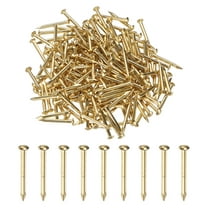 Uxcell 200-Pack Small Tiny Nails, 1.5mm x 15mm Brass Nails Hardware Round Head