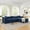 108" Blue, variant on Timbernest 106" Oversized L-Shaped Cloud Couch, Convertible Sleeper Sofa, Folding Corduroy Sofa Bed for Living Room, Beige