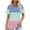 Pink, variant on Scyoekwg Graphic T Shirts For Women Trendy Round Neck Pleated Tunic Shirts Color Block Patchwork Comfy Short Sleeve T Shirts Casual Loose Lightweight Summer Blouses (Blue,XXL)