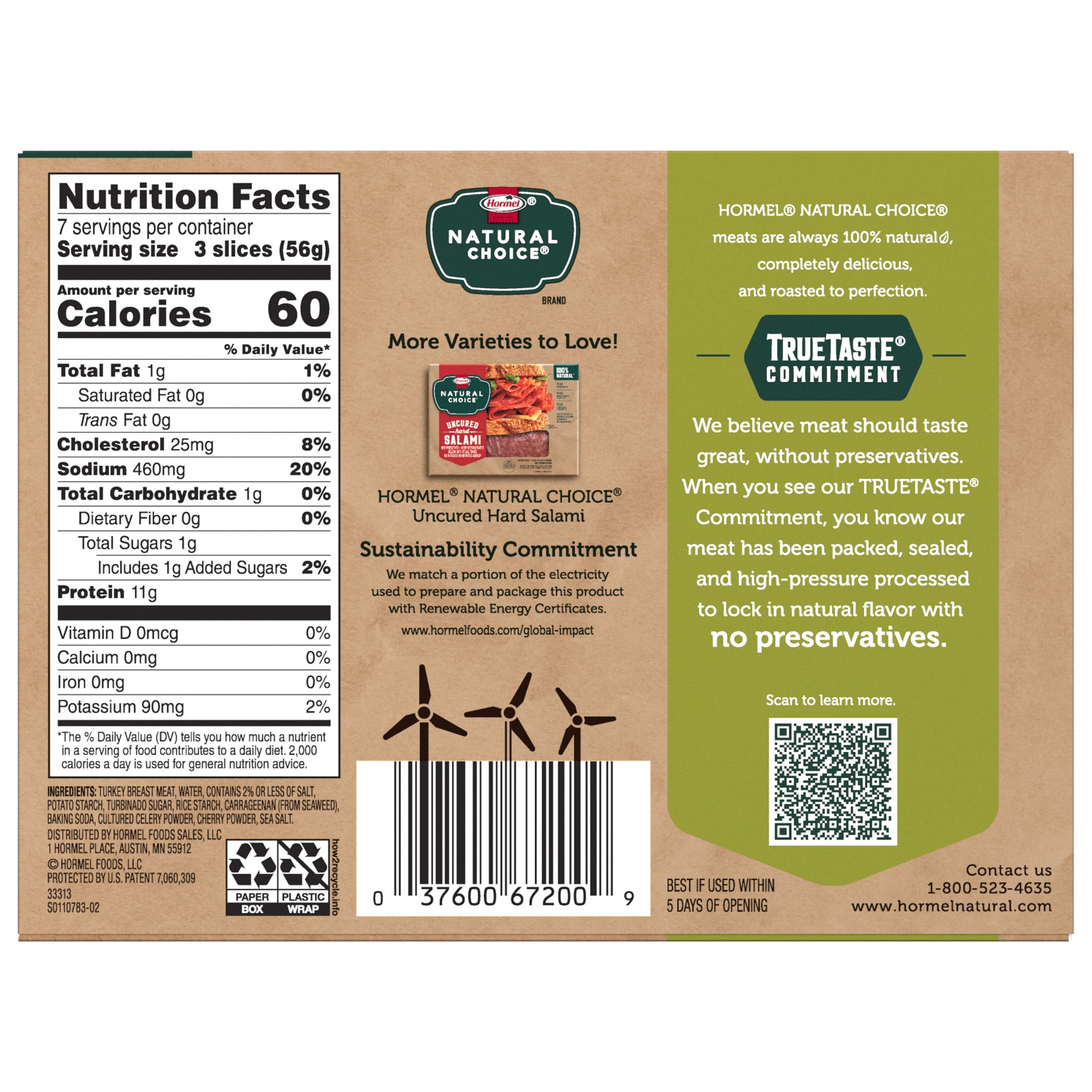 Hormel Natural Choice Oven Roasted Turkey Deli Lunchmeat, Double Pack 14 oz Resealable Package