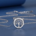thumbnail image 2 of 925 sterling silver Tree of Life necklace female Euro-American style personality peace tree pendant clavicle chain, 2 of 14