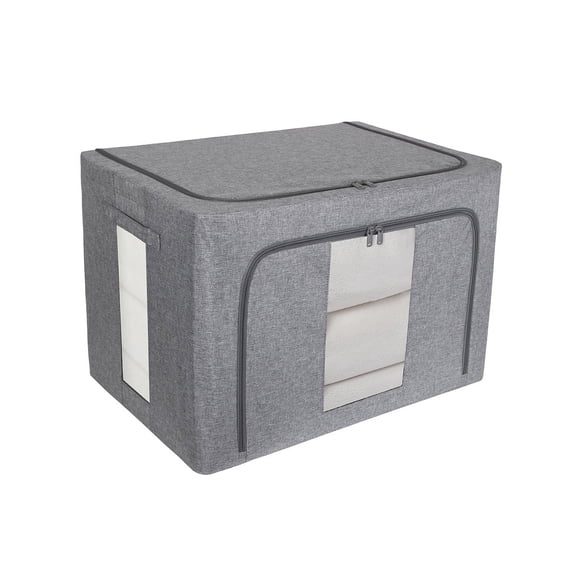 Caja organizadora multiusos AG BOX 42 x 60 x 40 cm set de 2 piezas color gris.