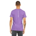 thumbnail image 3 of Daxton Adult Unisex Tshirt New Orleans Script with Louisiana Vertical on the Back, Fig Purple White, XS, 3 of 3
