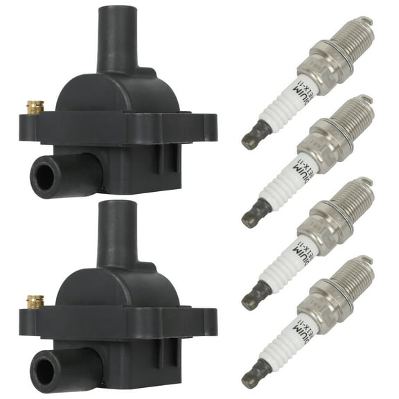 ECCPP Ignition Coil Coils&iridium Spark Plugs UF527 ,for Mercedes-Benz SLK230 2.3L 1998-2000,for SL320 3.2L 1997,for S320 3.2L 1997-1999,for C230 2.3L 1998-2000 2 4