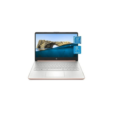 HP 14 Series 14" Touchscreen Laptop - Intel Celeron N4020 - 4GB RAM - 64 GB eMMC - Windows 10 Home in S mode - Pale Rose Gold 14-dq0070nr (47X82UA#ABA)