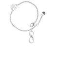 thumbnail image 2 of Delight Jewelry Silvertone BAE Infinity Sign Silver-tone Rose Link Chain Bracelet, 6.25"+1.75" Extender, 2 of 4