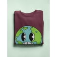thumbnail image 3 of Worried World Toon Style Sweatshirt Women -Image by Shutterstock, Female 3X-Large, 3 of 4