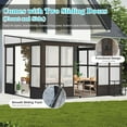 thumbnail image 3 of Domi Sunroom 10x12FT Wall Mounted Gazebo with Detachable Roof and Lockable Sliding Doors for Garden Patio DeckAluminum Lean to Gazebo Sun Room, 3 of 9
