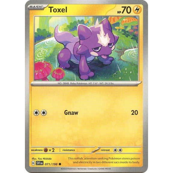 Pokemon Scarlet & Violet Base Set Common Toxel #71