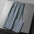 thumbnail image 3 of Qulqfy Men's Shorts Casual Gym Big & Tall Summer Gray Shorts Elastic Waist Spring Plain Shorts for Men L, 3 of 8
