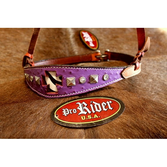 Horse Show Bridle Western Leather Barrel Racing Tack Rodeo Noseband  9967