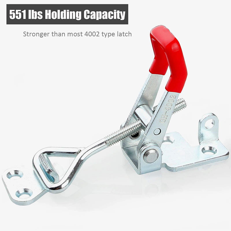 6Pack GUONING-L Tools Adjustable Toggle Clamp,Heavy Duty Lockable 4002 Style Toggle Hasp Clamp Drill Chucks 