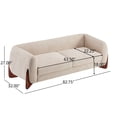 thumbnail image 2 of 82.75Inches Boucle Sherpa Sofa (2Boxes package) - Almond, 2 of 11