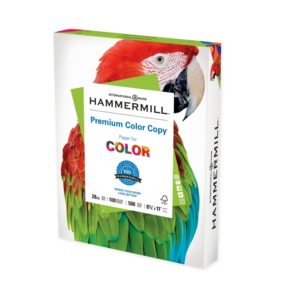 Hammermill Copy Paper, 28lb Premium Color Copy Paper 8.5x11, 1 Ream