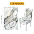 thumbnail image 5 of Xoenoiee White Marble Pattern 7 Pcs Chair Protector Cover and Tablecloth Set Stretch Removable Washable 55"x82" Table Cover and Seat Slipcover for Home Hotel Dining Room Banquet Wedding Party, 5 of 6