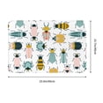 thumbnail image 3 of Haiem Colorful Insects Front Door Mat Indoor Outdoor Entrance, Waterproof All-Season, All-Weather Doormat, Durable Flannel Fabric, Fade Resistant, Low Profile, 16x24in, 3 of 9