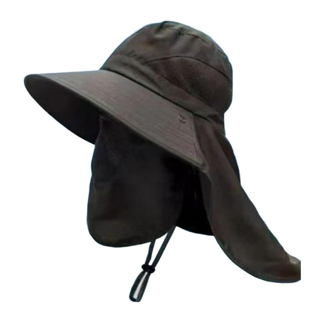 Sombrero para el sol, ala ancha, ligero, para pesca, jardinería, mochilerismo, playa, verano. Negro