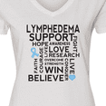 thumbnail image 4 of Inktastic Lymphedema Awareness Month Ribbon Women's V-Neck T-Shirt, 4 of 5