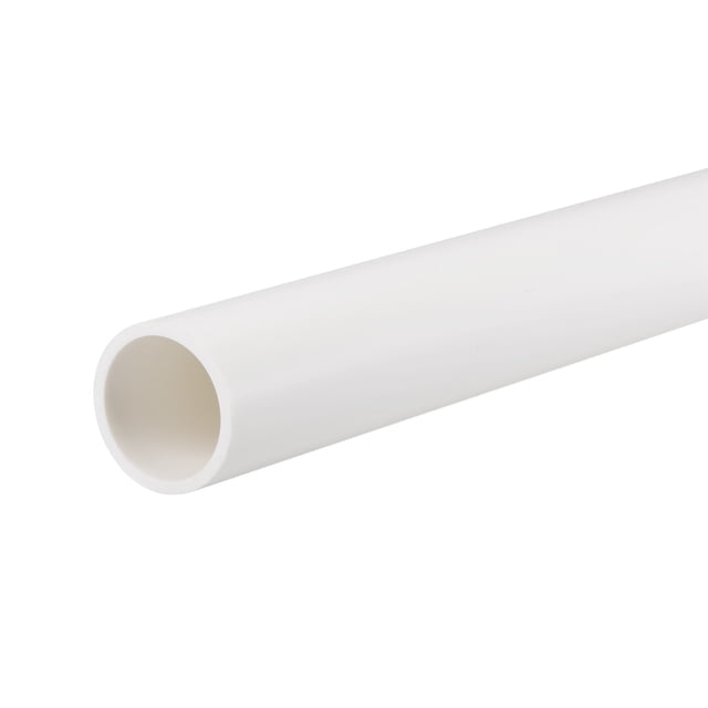 Uxcell Rigid Round Pipe White 0.83 x 0.98"(ID*OD) High Impact for Water Pipe Crafts Cable Sleeve