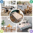 thumbnail image 2 of Beige Cow Checker Pattern Rectangle Tablecloth 60"x120",Waterproof Polyester Rectangle Table Cloth, Wipeable Spillproof Polyester Tablecloth for Dining, Camping, Indoor and Outdoor, 2 of 6