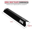 Unicook 15'' HeavyDuty Porcelain Grill Heat Plates, DynaGlo Burner Covers, 5 Pack